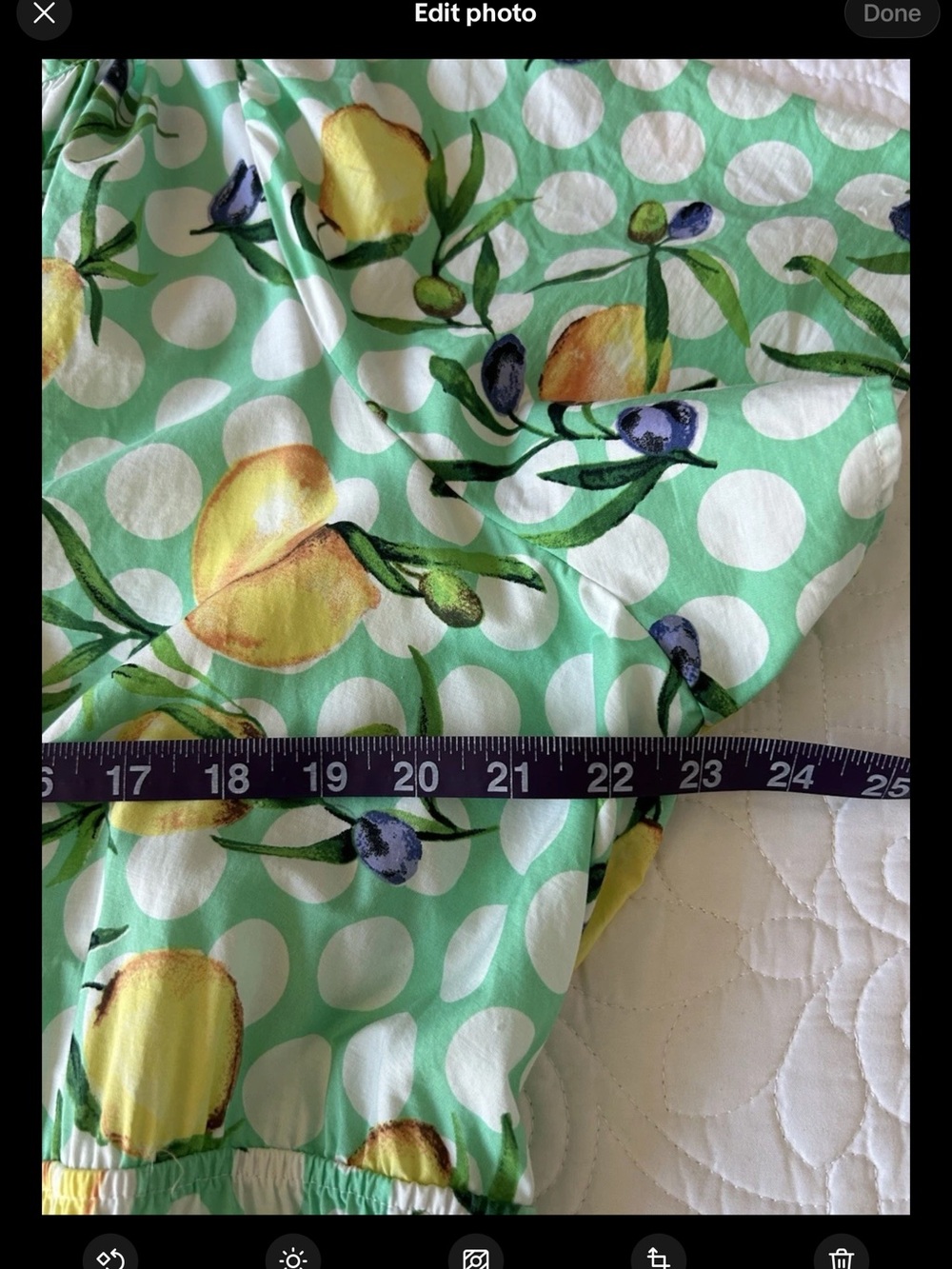 Anthropologie Mint Green Lemon-Print Tiered Maxi Dress - Picture 9 of 15